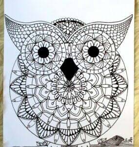 How to draw Mandala art with books, Zentangle art, Doodle art